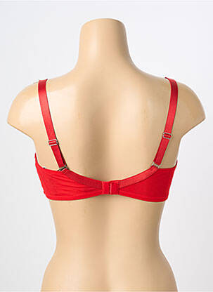 Soutien-gorge tissage dentelle haut soutien-gorge emboitant rouge AMBRA femme