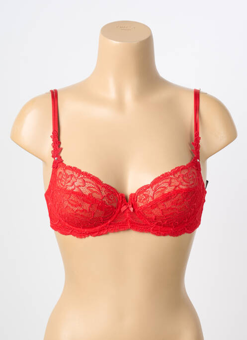 Soutien-gorge légère et transparente haut soutien-gorge emboitant rouge AMBRA femme