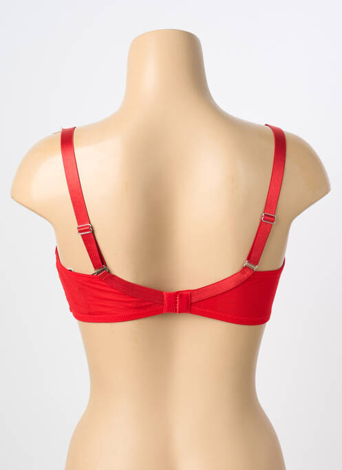 Soutien-gorge tissage dentelle haut soutien-gorge emboitant rouge AMBRA femme