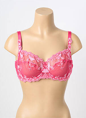 Soutien-gorge légère et transparente haut soutien-gorge emboitant rose AMBRA femme