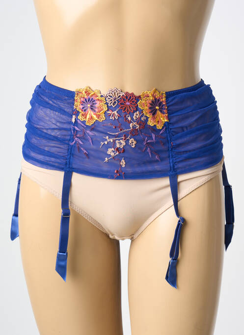 Guêpière/Porte-jarretelle bleu AMBRA femme