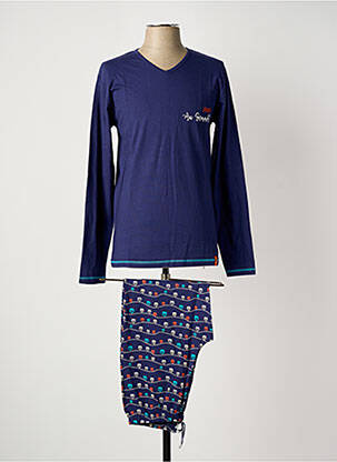 Pyjama col rond bleu ROSE POMME homme