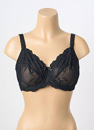 Soutien-gorge légère et transparente haut soutien-gorge emboitant noir AMBRA femme