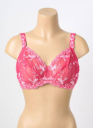 Soutien-gorge légère et transparente haut soutien-gorge emboitant rose AMBRA femme