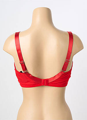 Soutien-gorge tissage dentelle haut soutien-gorge emboitant rouge AMBRA femme