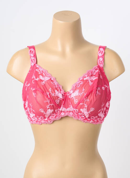 Soutien-gorge légère et transparente haut soutien-gorge emboitant rose AMBRA femme