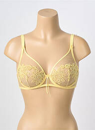 Soutien-gorge légère et transparente haut soutien-gorge emboitant jaune AMBRA femme