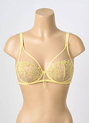 Soutien-gorge légère et transparente haut soutien-gorge emboitant jaune AMBRA femme
