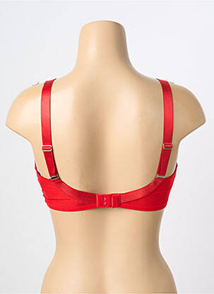 Soutien-gorge tissage dentelle haut soutien-gorge emboitant rouge AMBRA femme