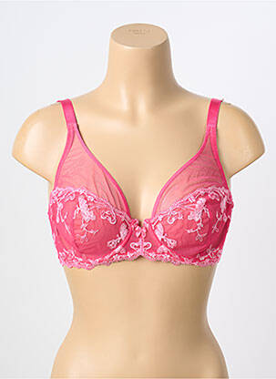 Soutien-gorge légère et transparente haut soutien-gorge emboitant rose AMBRA femme
