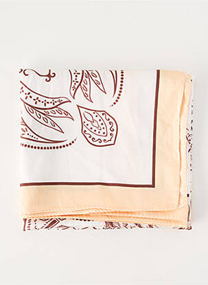 Foulard effet matière satinée beige SANS MARQUE femme