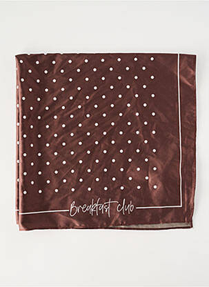 Foulard effet matière satinée marron STRADIVARIUS femme