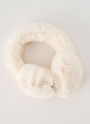 Bonnet fourrure synthétique beige ZARA femme