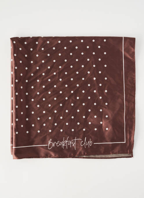 Foulard effet matière satinée marron STRADIVARIUS femme
