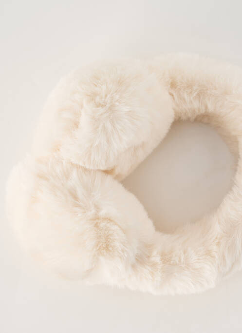 Bonnet fourrure synthétique beige ZARA femme