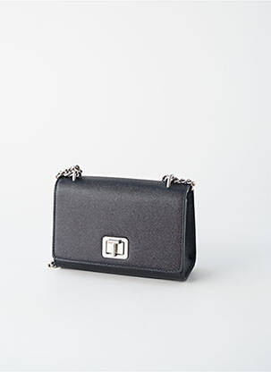 Sac multipoches forme rectangulaire noir LE TANNEUR femme