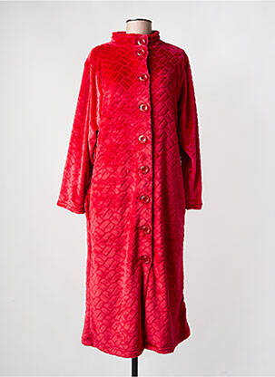 Robe de chambre col col montant rouge ROSE POMME femme
