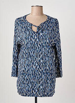 Top stretch manches longues bleu CECIL femme