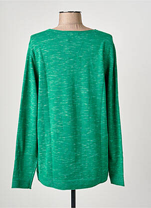 Pull tissage chiné manches longues vert CECIL femme