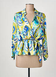 Blouse imprimé fantaisie manches longues vert ARTIGLI femme