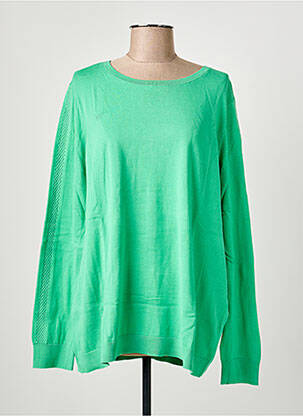 Pull stretch manches longues vert CECIL femme