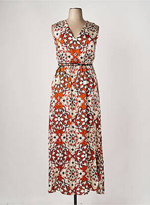 Robe longue marron ARTIGLI femme