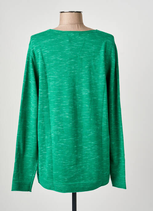Pull coupe droite manches longues vert CECIL femme