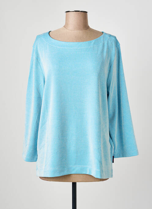 Top stretch manches longues bleu CECIL femme
