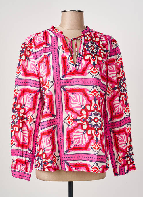 Blouse imprimé fantaisie manches longues rose STREET ONE femme