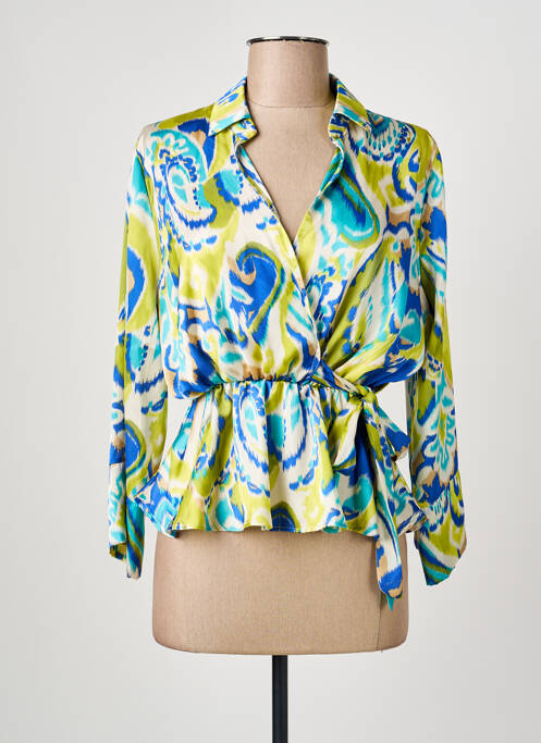 Blouse imprimé fantaisie manches longues vert ARTIGLI femme