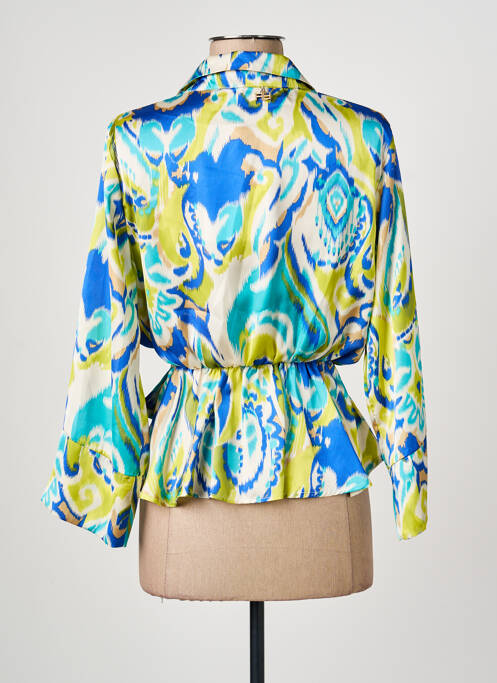 Blouse imprimé fantaisie manches longues vert ARTIGLI femme