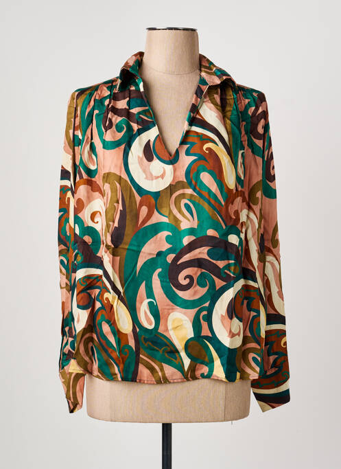 Blouse manches longues manches longues vert ARTIGLI femme