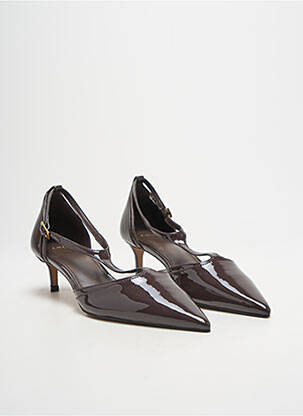 Escarpins fermeture boucle(s) talon de 4 à 6cm marron MANGO femme