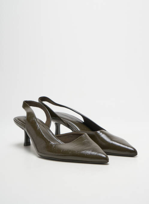 Escarpins tissage satiné talon de 4 à 6cm vert STRADIVARIUS femme