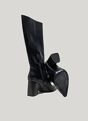 Bottes matière lisse talon de 7 à 9cm noir STRADIVARIUS femme