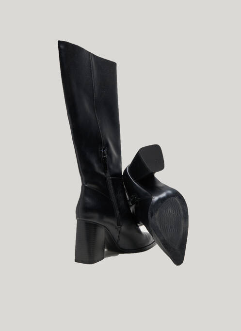 Bottes matière lisse talon de 7 à 9cm noir STRADIVARIUS femme