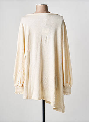 Pull tunique stretch manches longues beige SEMIOLOGY femme