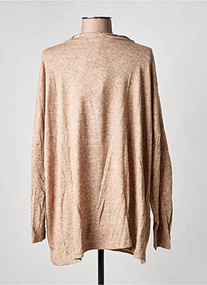 Pull tunique tissage chiné manches longues beige SEMIOLOGY femme