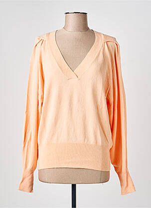 Pull col v manches longues rose ESQUALO femme
