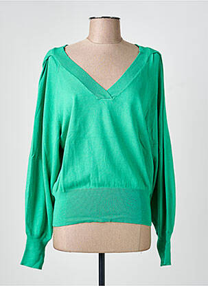 Pull stretch manches longues vert ESQUALO femme