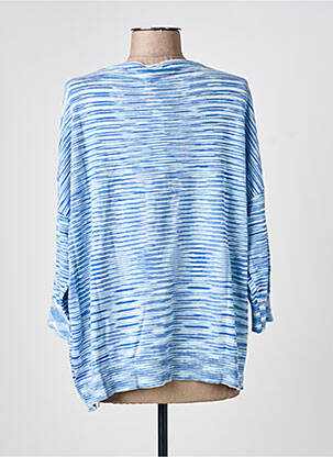 Pull col v manches longues bleu YEST femme