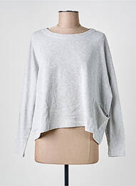 Pull tissage chiné manches longues gris MES SOEURS ET MOI femme
