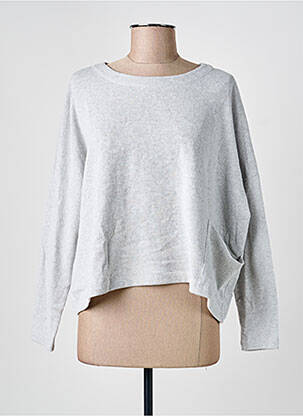 Pull tissage chiné manches longues gris MES SOEURS ET MOI femme