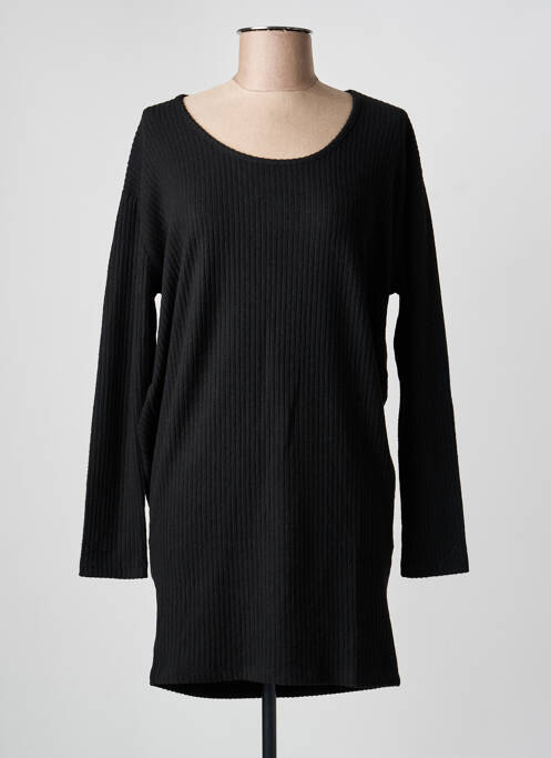 Robe pull stretch manches longues noir YEST femme