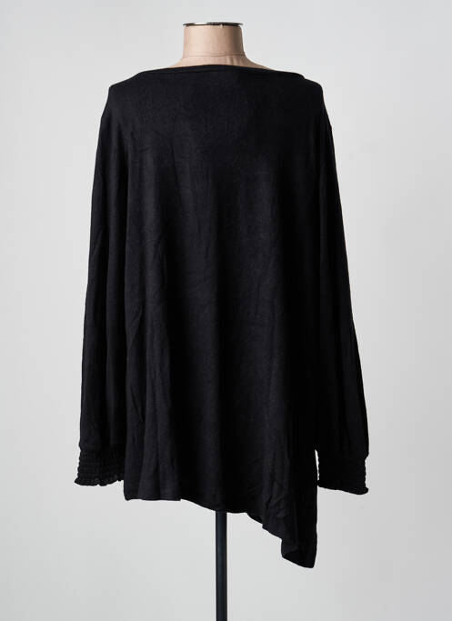 Pull tunique stretch manches longues noir SEMIOLOGY femme