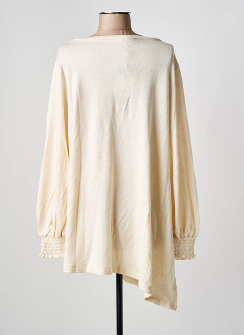 Pull tunique stretch manches longues beige SEMIOLOGY femme