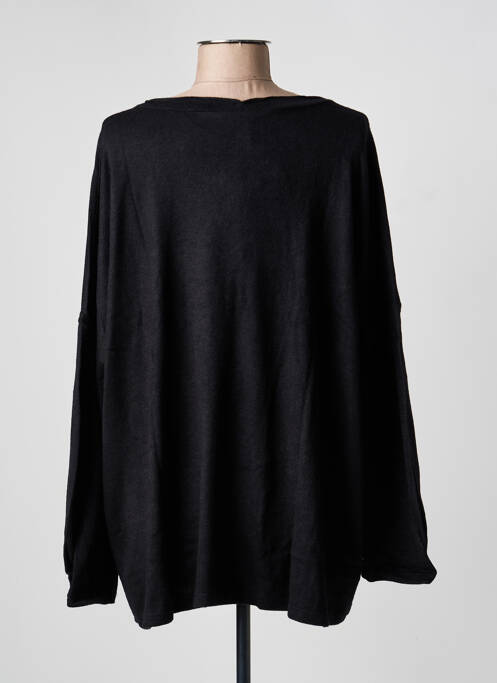 Pull tunique stretch manches longues noir SEMIOLOGY femme