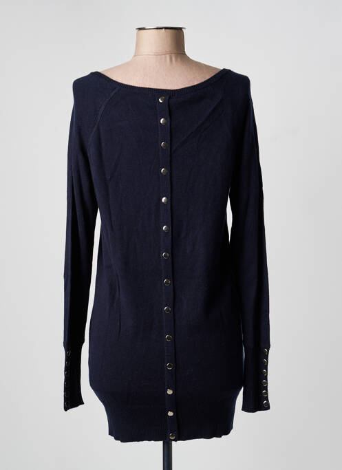Robe pull col v manches longues bleu INTOWN femme