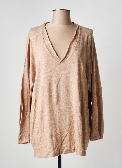 Pull tunique beige SEMIOLOGY femme