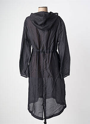 Manteau long a capuche a capuche noir SEMIOLOGY femme